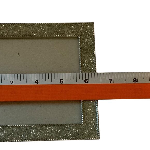 Nicole Miller Home 4x6 Photo Silver Glitter Picture Frame 5"x7" - Picture 7 of 7